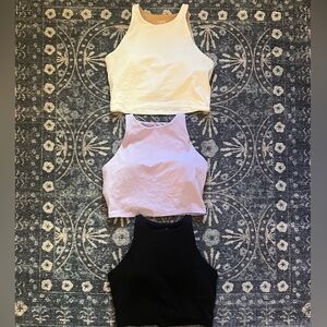 Old navy Light Support PowerChill Longline Sports Bra Tank crop top 3 Large